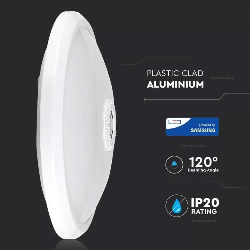 LED Plafon z czujnikiem SAMSUNG CHIP 1xLED/12W/230V 4000K