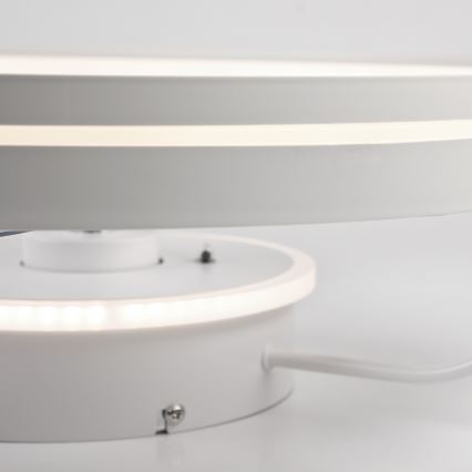 LED Ściemniany plafon z wentylatorem FARGO LED/37W/230V biały + pilot