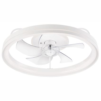 LED Ściemniany plafon z wentylatorem FARGO LED/37W/230V biały + pilot