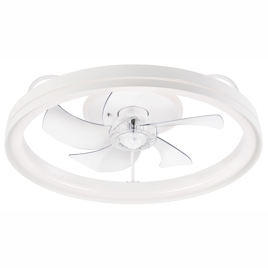 LED Ściemniany plafon z wentylatorem FARGO LED/37W/230V biały + pilot