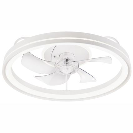 LED Ściemniany plafon z wentylatorem FARGO LED/37W/230V biały + pilot