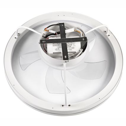 LED Ściemniany plafon z wentylatorem FARGO LED/37W/230V biały + pilot