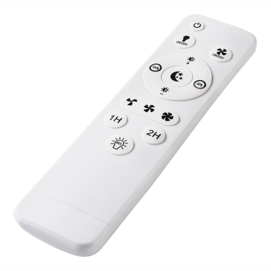 LED Ściemniany plafon z wentylatorem FARGO LED/37W/230V biały + pilot