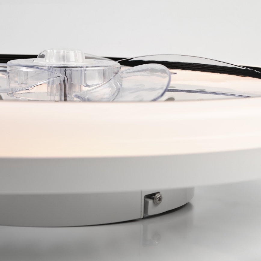 LED Ściemniany plafon z wentylatorem GEMMA LED/37W/230V biały + pilot zdalnego sterowania