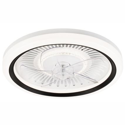 LED Ściemniany plafon z wentylatorem GEMMA LED/37W/230V biały + pilot zdalnego sterowania
