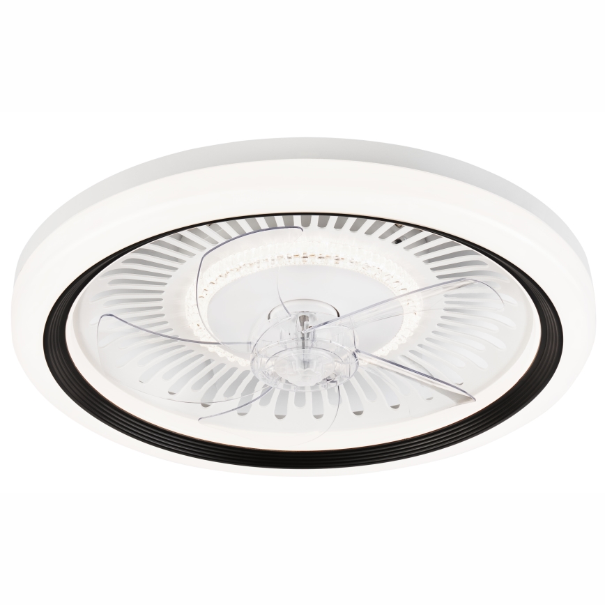 LED Ściemniany plafon z wentylatorem GEMMA LED/37W/230V biały + pilot zdalnego sterowania