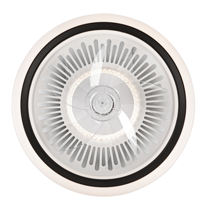 LED Ściemniany plafon z wentylatorem GEMMA LED/37W/230V biały + pilot zdalnego sterowania