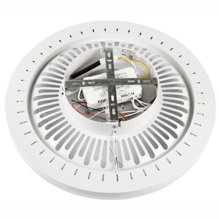 LED Ściemniany plafon z wentylatorem GEMMA LED/37W/230V biały + pilot zdalnego sterowania