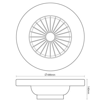 LED Ściemniany plafon z wentylatorem OPAL LED/48W/230V 3000-6500K + pilot zdalnego sterowania