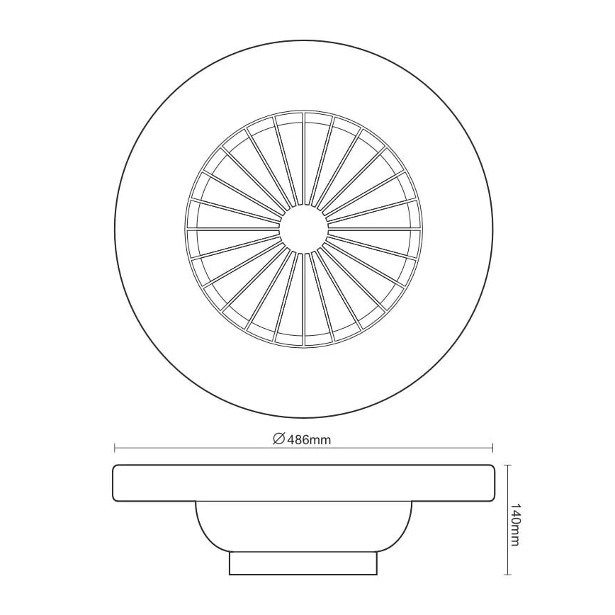 LED Ściemniany plafon z wentylatorem OPAL LED/48W/230V 3000-6500K + pilot zdalnego sterowania