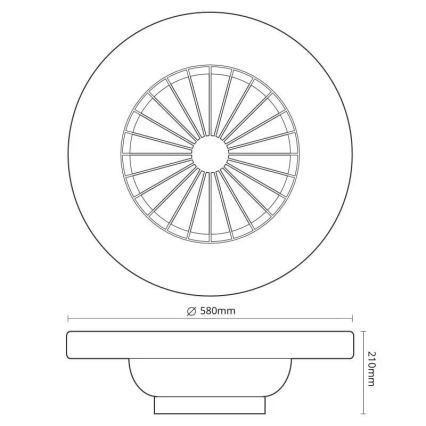 LED Ściemniany plafon z wentylatorem OPAL LED/72W/230V 3000-6500 + pilot zdalnego sterowania