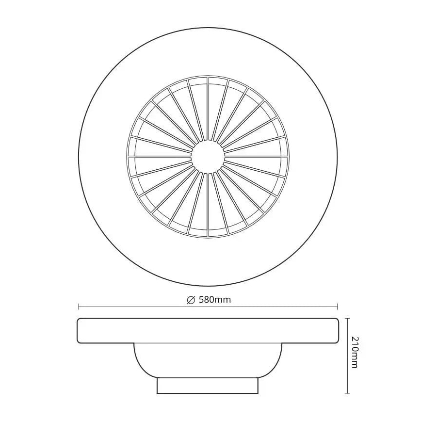 LED Ściemniany plafon z wentylatorem OPAL LED/72W/230V 3000-6500K + pilot zdalnego sterowania
