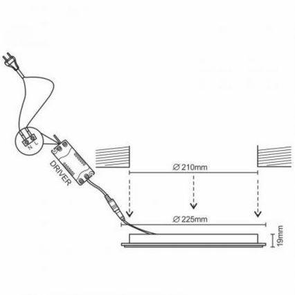 LED Plafon zawieszany LED/18W/85V-265V srebrny