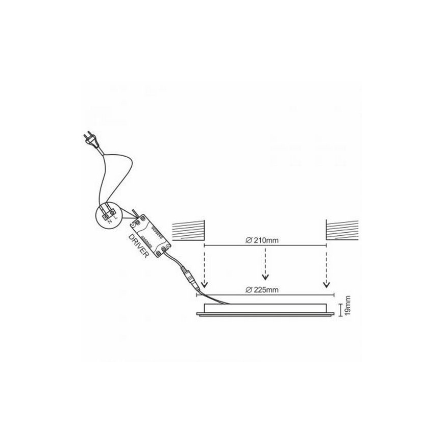 LED Plafon zawieszany LED/18W/85V-265V srebrny