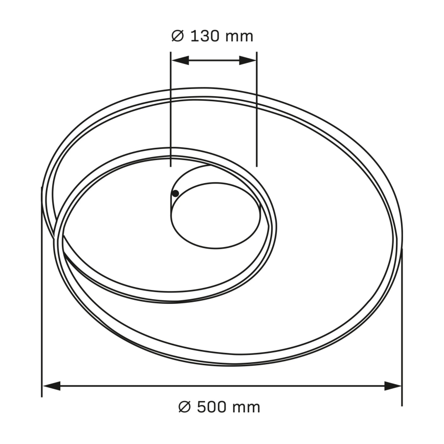 LED Plafon ZEFIRA LED/40W/230V 4000K śr. 50 cm antracyt
