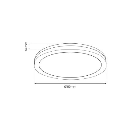 LED Plafon zewnętrzny MARLON LED/12W/230V 4000K IP54 czarny