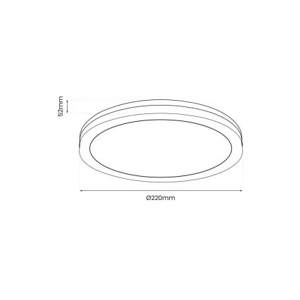 LED Plafon zewnętrzny MARLON LED/18W/230V 4000K IP54 czarny