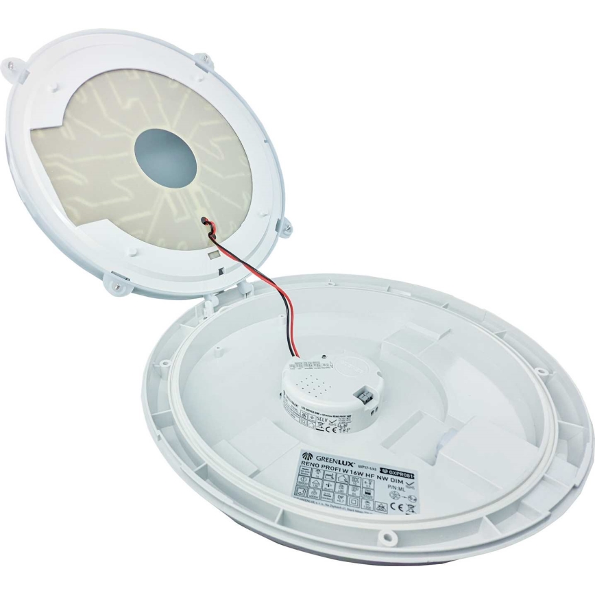 LED Plafon zewnętrzny z czujnikiem RENO LED/16W/230V IP66 biały