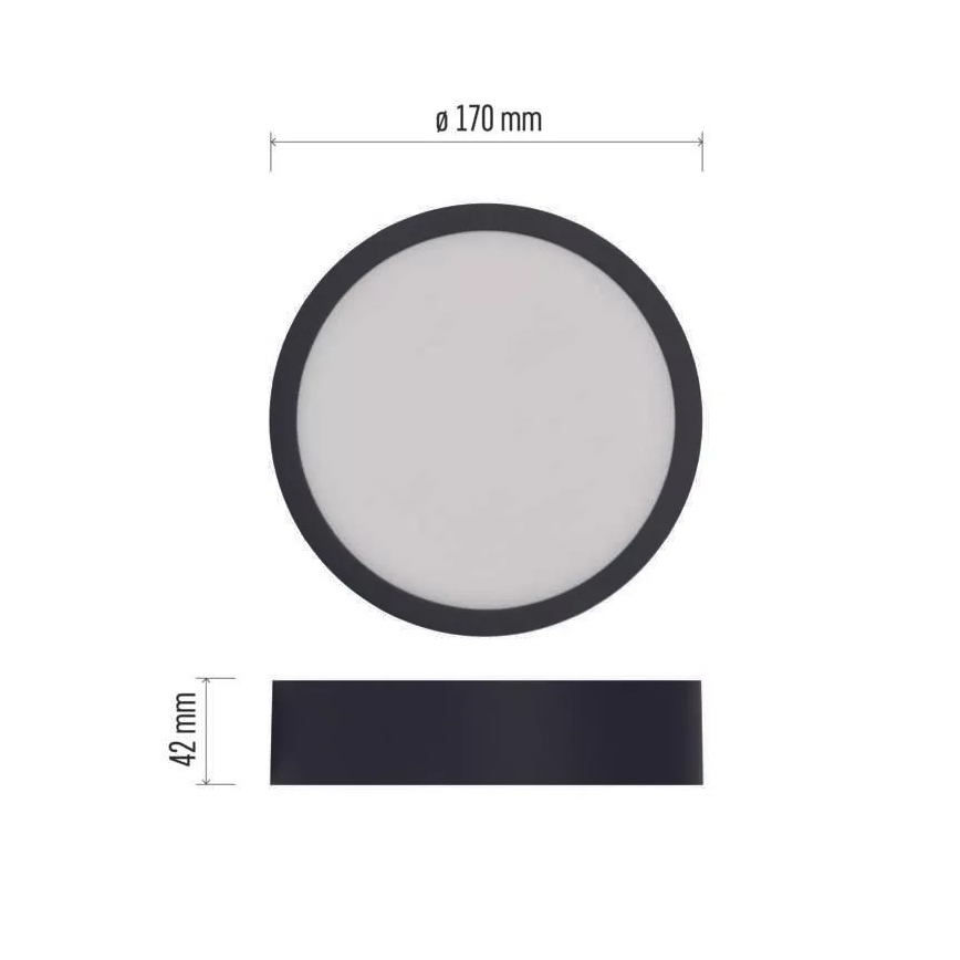 LED Plafont NEXXO LED/12,5W/230V 3000/3500/4000K śr. 17 cm czarny