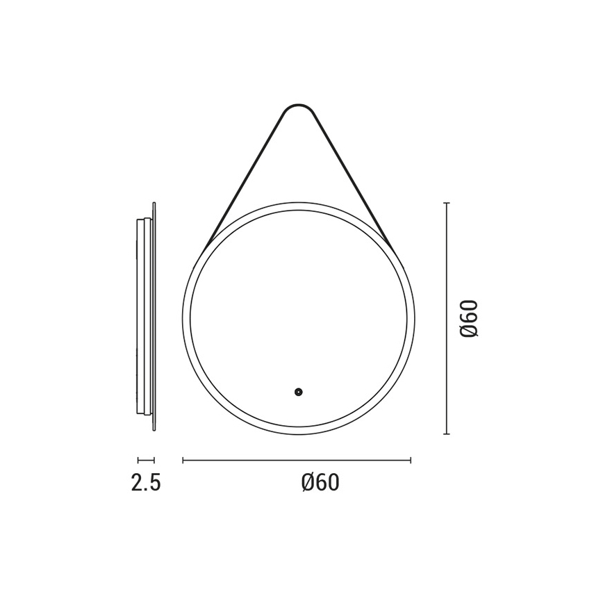 LED Podświetlane i podgrzewane lustro łazienkowe z funkcją ściemniania LED/20W/230V 4000K IP44