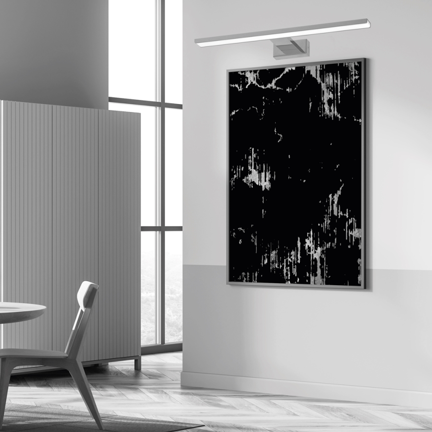 LED Podświetlenie obrazu PINTO LED/12W/230V chrom błyszczący
