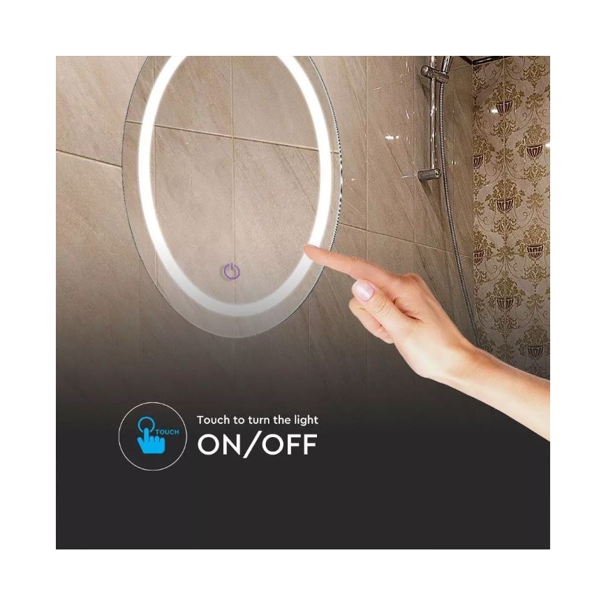 LED Podświetlone lustro łazienkowe LED/25W/230V 3000/4000/6400K IP44