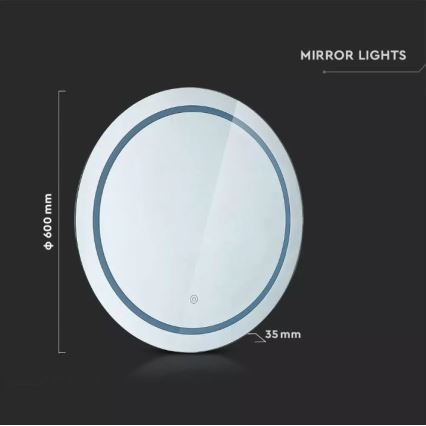 LED Podświetlone lustro łazienkowe LED/25W/230V 3000/4000/6400K IP44