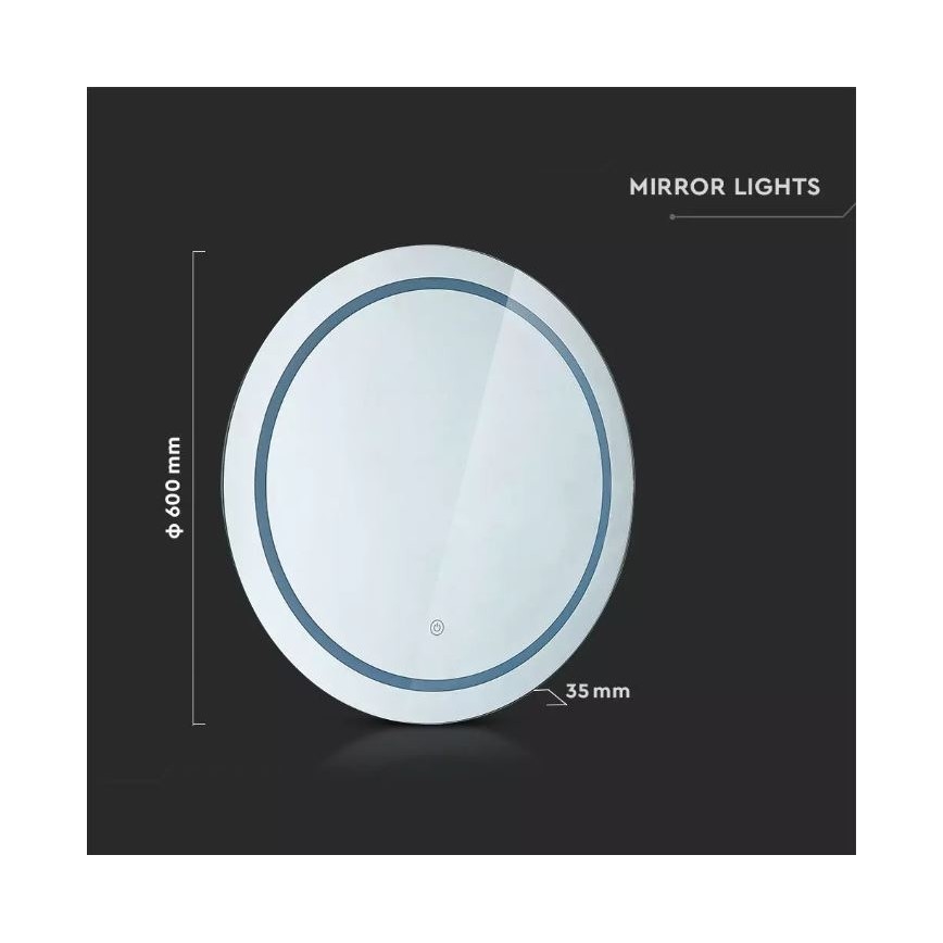 LED Podświetlone lustro łazienkowe LED/25W/230V 3000/4000/6400K IP44