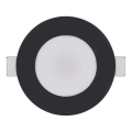 LED Podtynkowe oświetlenie łazienkowe LORI LED/4,5W/230V IP65 2700/4000K śr. 8,5 cm czarne