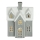 LED Porcelanowa dekoracja LED/2xLR44/ciepła biel dom szara