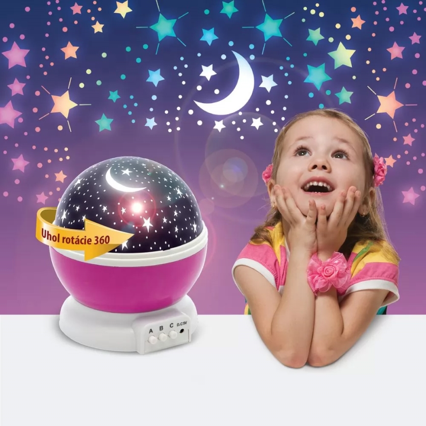 LED Projektor dziecięcy LED/4W/4xAAA