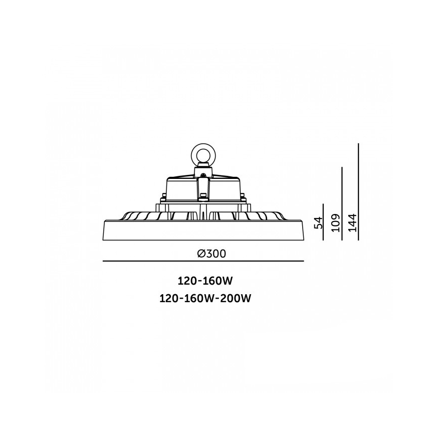 Przemysłowa oprawa sufitowa RIO PRO HIGHBAY LED/120/160W/230V 4000/5000/6000K IP66