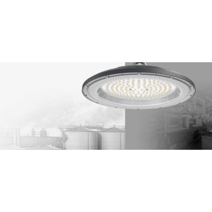 LED Przemysłowa oprawa techniczna HIGHBAY LED/200W/230V 4500K IP65 szary