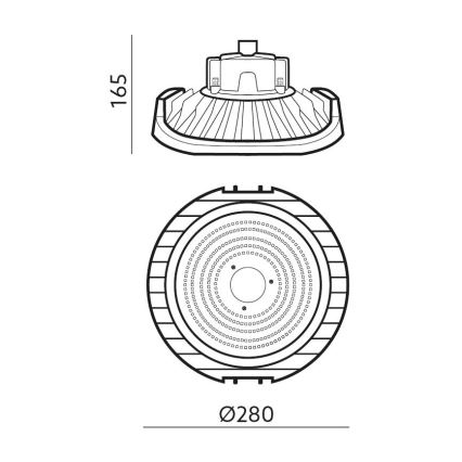 LED Ściemnialna przemysłowa oprawa techniczna NINA HIGHBAY LED/110W/230V 4000K IP65