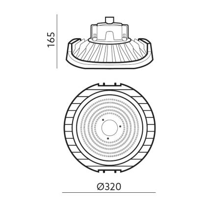 LED Ściemnialna przemysłowa oprawa techniczna NINA HIGHBAY LED/200W/230V 4000K IP65