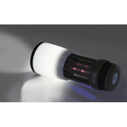 LED Przenośna akumulatorowa lampa z pułapką na owady LED/2W/1800mAh/3xAAA IPX4 zielona