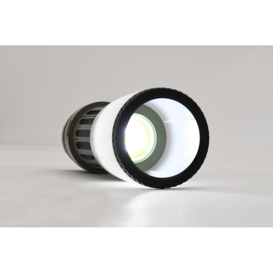 LED Przenośna akumulatorowa lampa z pułapką na owady LED/2W/1800mAh/3xAAA IPX4 zielona