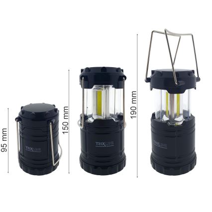 LED Przenośna kempingowa lampa 3xLED/3W/3xAAA 6400K