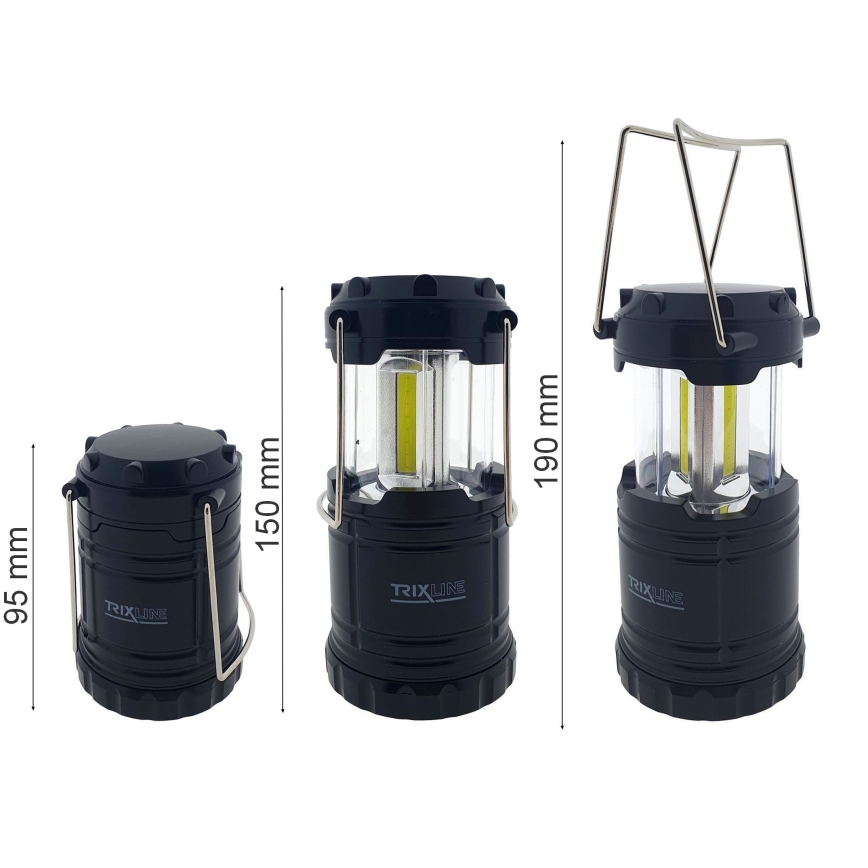LED Przenośna kempingowa lampa 3xLED/3W/3xAAA 6400K