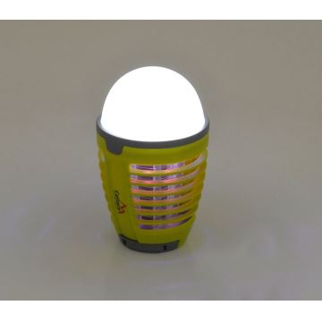 LED Przenośna ładowalna lampa z pułapką na owady LED/2W/3,7V 1800 mAh IPX4 zielona