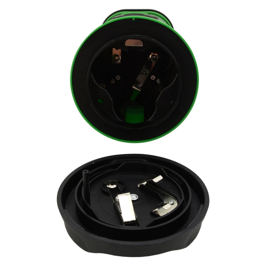 LED Przenośna lampa LED/3xLR20 IP44 czarna/zielona + pilot