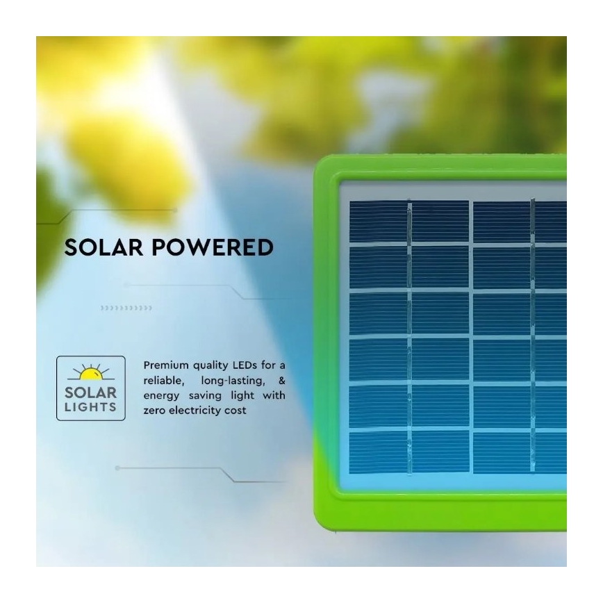 LED Przenośna lampa solarna 3w1 LED/7W/230V 3000K/4000K/6400K + ładowanie USB