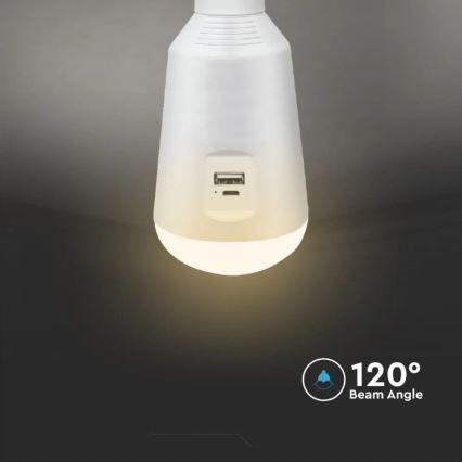 LED Przenośna lampa solarna 3w1 LED/7W/230V 3000K/4000K/6400K + ładowanie USB