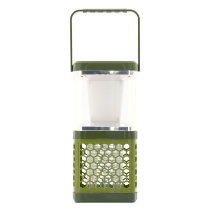 LED Przenośna lampka ładowalna z łapaczem owadów LED/3W/1800 mAh zielona