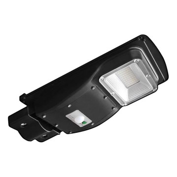 LED Przyciemnialna solarna lampa uliczna z czujnikiem ruchu i zmierzchu LED/6W/3,2V 6000K IP65 5000 mAh czarny + zdalne sterowanie