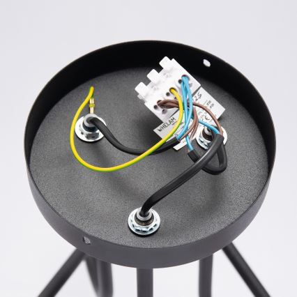 LED przysufitowy żyrandol OXFORD 3xE27/15W/230V czarny
