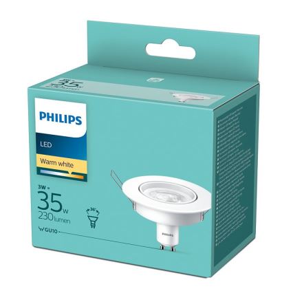 LED Punkt żródłowy Philips GU10/3W/230V 2700K