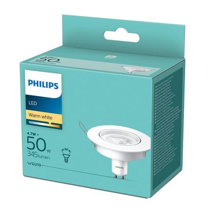 LED Punkt żródłowy Philips GU10/4,7W/230V 2700K