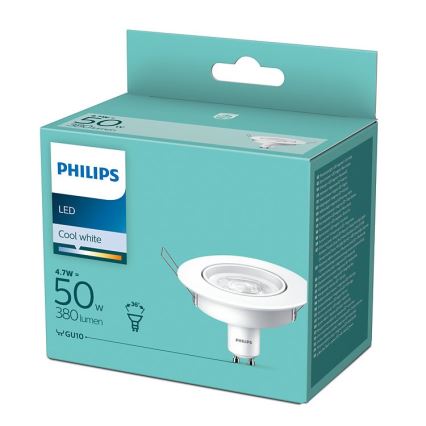 LED Punkt żródłowy Philips GU10/4,7W/230V 4000K