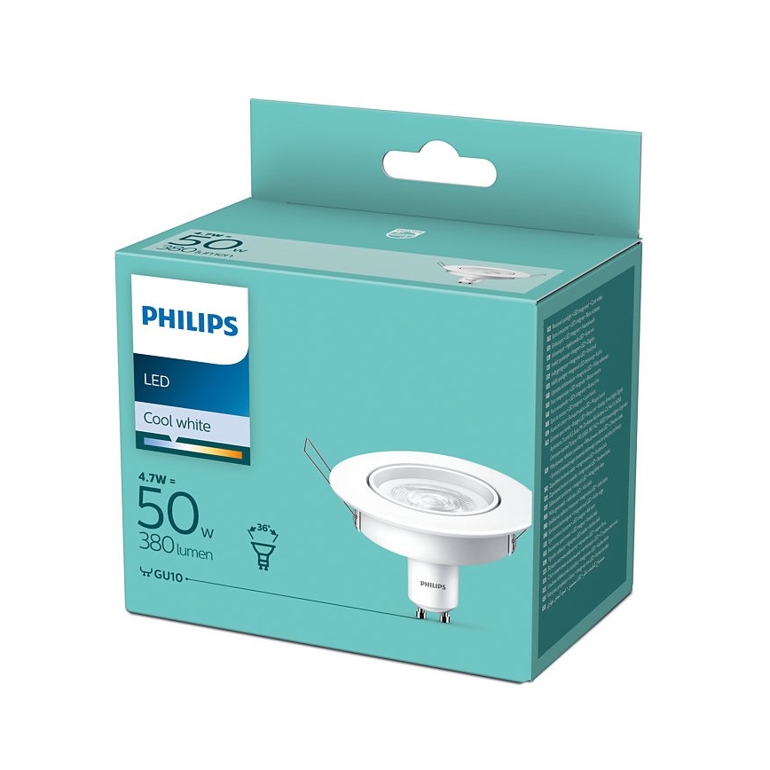 LED Punkt żródłowy Philips GU10/4,7W/230V 4000K
